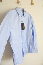 NEW Vella Paris Slim Fit Light Blue Button Down Shirt | 3XL/18