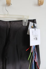 MSGM Milano Gonna Black Gray Ombre Bubble Skirt | 42