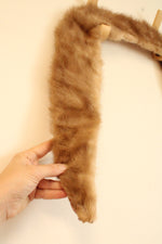 Vintage Light Brown Fur Collar featuring Snap Strip