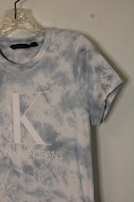 Calvin Klein Blue Cloud Tie Dye Dress | S