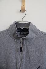 Nautica Gray Zip Up Pullover Sweatshirt | XL