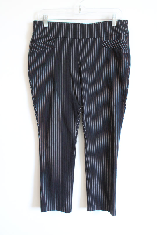 Joe B. Black Stretch Pinstripe Pants | L