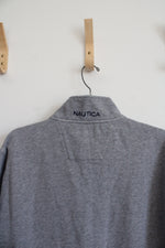 Nautica Gray Zip Up Pullover Sweatshirt | XL