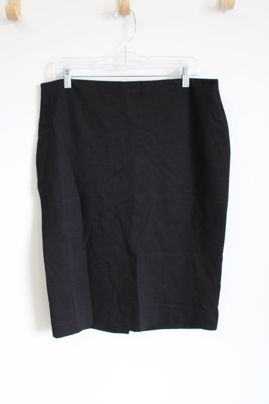 NEW Express High Rise Black Stretch Pencil Skirt | L