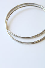 Silver Bangle Bracelet Set