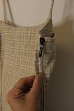 NEW Divided Tan Plaid Dress | M