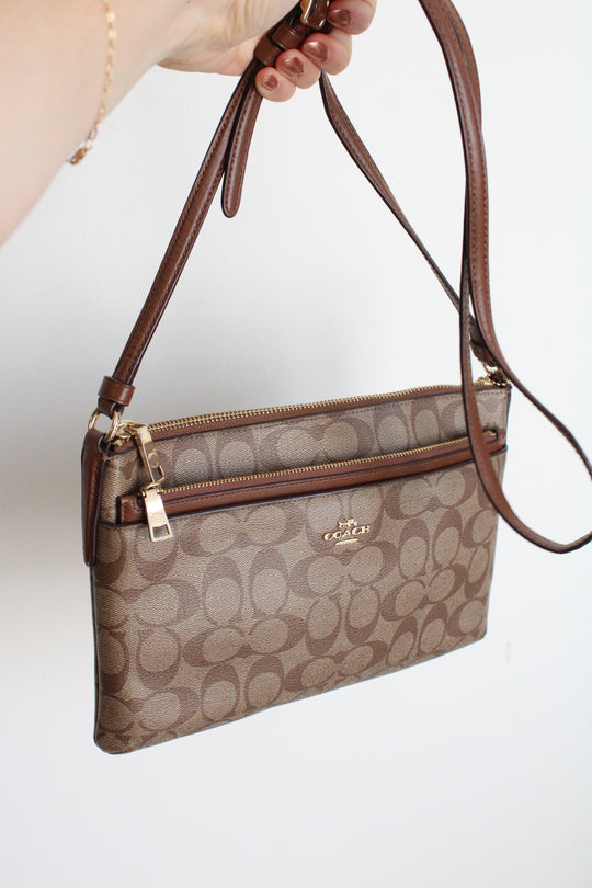Coach East West Signature Crossbody Bag