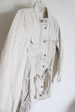 NEW LOFT Light Gray Button Down Jacket | XS Petite