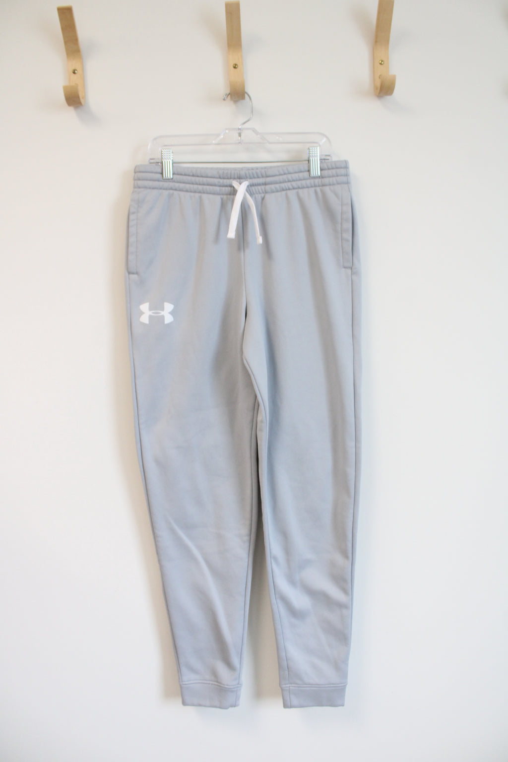 Under Armour Fitted Light Gray Sweatpant Joggers | Youth XL