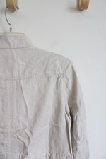 NEW LOFT Light Gray Button Down Jacket | XS Petite