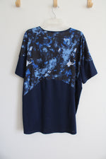 Under Armour Blue Black Patterned UA Rush Tee | XXL