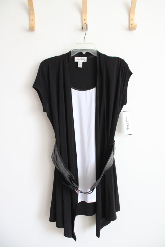 NEW Joseph Ribkoff Black & White Belted Dress | 12
