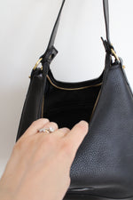 Dooney & Bourke Black Pebble Leather Hobo Bag