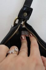 Dooney & Bourke Black Pebble Leather Hobo Bag