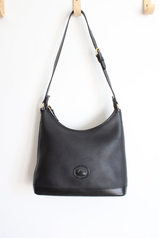 Dooney & Bourke Black Pebble Leather Hobo Bag