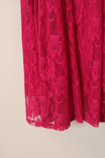 Glamour Hot Pink Lace V-Neck Dress | 20