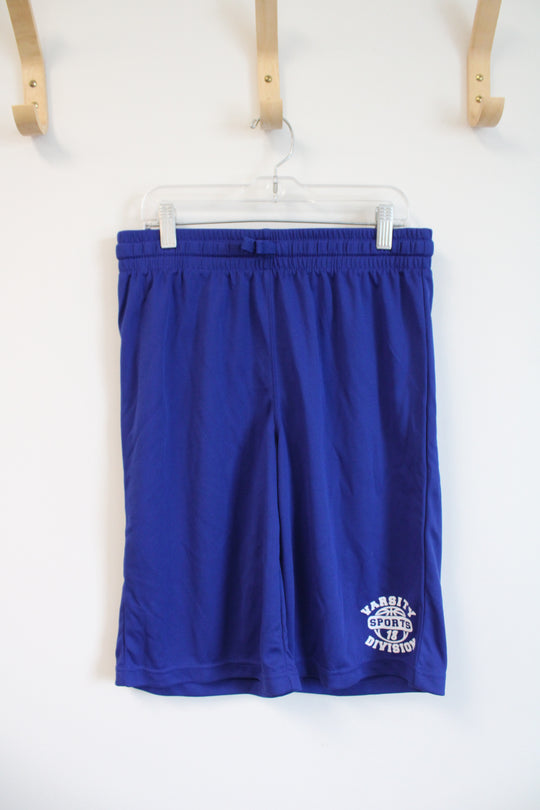 NEW Children's Place Blue Varsity Division Sports Athletic Shorts | Youth XL (14)
