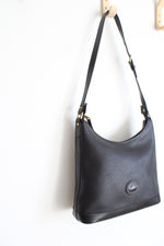 Dooney & Bourke Black Pebble Leather Hobo Bag