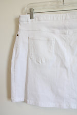 Hearts Of Palm White Stretch Denim Skirt | 12 Petite