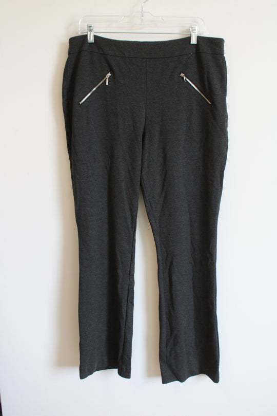 Zac & Rachel Gray Stretch Pants | XL