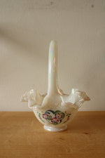Vintage Fenton 9335-DS Hand-Painted Primrose Basket Signed