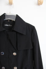 Calvin Klein Black Double Breasted Jacket | S Petite