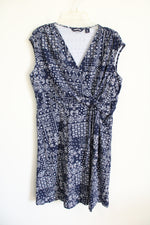 Lands' End Blue Paisley Dress | XL
