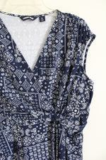 Lands' End Blue Paisley Dress | XL