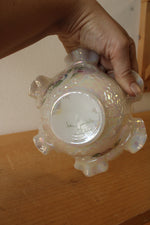 Vintage Fenton 9335-DS Hand-Painted Primrose Basket Signed