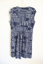 Lands' End Blue Paisley Dress | XL