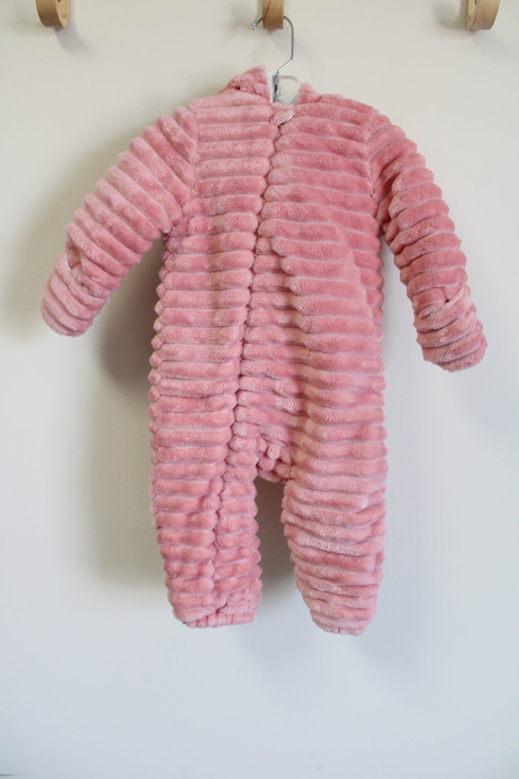 Koala Baby Pink Rib Faux Fur One Piece snow Suit | 9-12 MO
