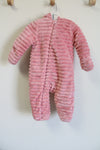 Koala Baby Pink Rib Faux Fur One Piece snow Suit | 9-12 MO