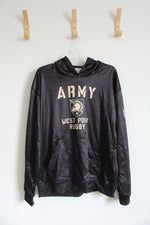 Black & Tan Army West Point Rugby Hoodie | M