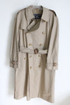 Burberry's Wool Lined Tan Trench Coat | 38