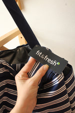 NEW Fit & Fresh Insulated Baby Bottle Bag featuring Navy and White Stripe Pattern Set