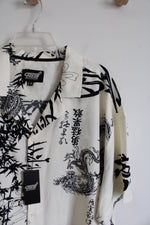 NEW Fresh Prints Of Bel-Air Cream & Black Button Down Shirt | 2X