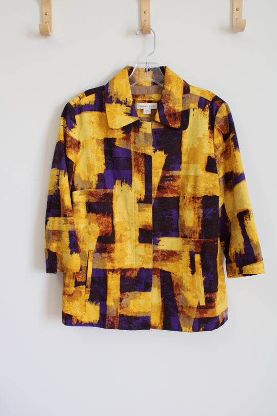 Coldwater Creek Yellow Purple Jacket | 14
