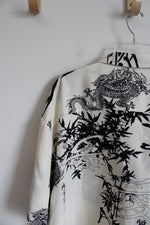 NEW Fresh Prints Of Bel-Air Cream & Black Button Down Shirt | 2X