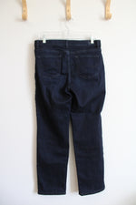Lee Relaxed Fit Straight Leg Mid Rise Dark Wash Jeans | 8 Petite