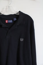 NEW Chaps Navy Blue Long Sleeved Polo Shirt | XXL