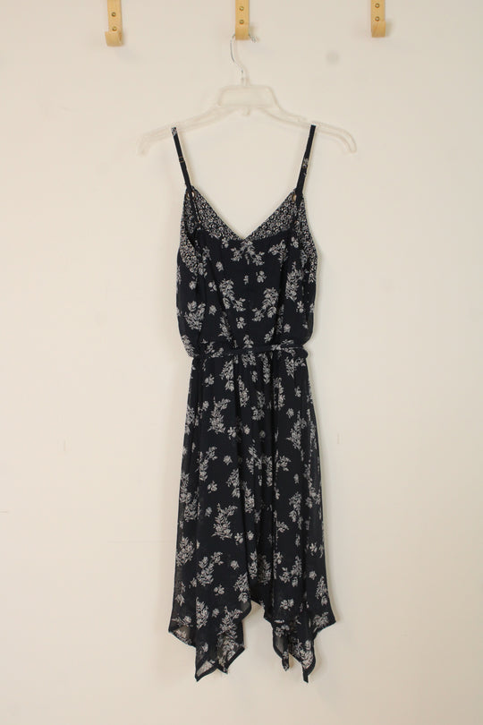 NEW Exhilaration Navy and White Floral Dress | M