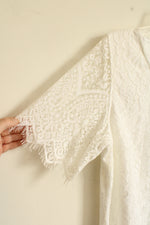 NEW Isaac Mizrahi White SS Lace Top | M