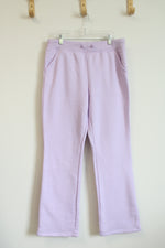 NEW Tek Gear Mid-Rise Flare Lavender Fleece Lined Jogger Sweatpants | Youth 16 Plus