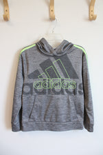 Adidas Gray & Green Hoodie | Youth S (8)