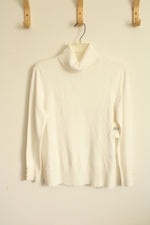 NEW Retrology White Turtleneck Sweater | M