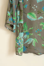 Old Navy Blue and Green Sheer Blouse | M