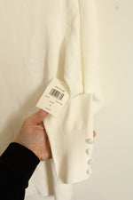 NEW Retrology White Turtleneck Sweater | M