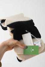 NEW Kate Spade Scalloped Black & White Stripe Wool Scarf