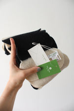 NEW Kate Spade Scalloped Black & White Stripe Wool Scarf
