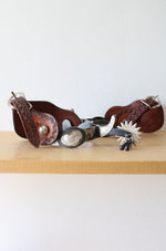 Leather Engraved Western Spurs